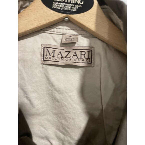 Vintage Mazari Origin of Khaki Mens Mokore Safari Zimbabwe Mozambique Shirt Sz M - Picture 5 of 6